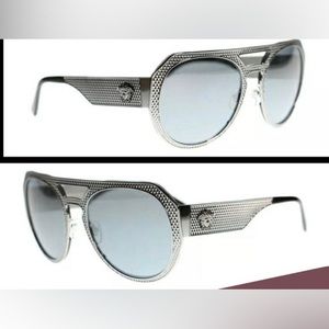 VERSACE MEDUSA FASHION METAL FULL RIMLESS SILVER